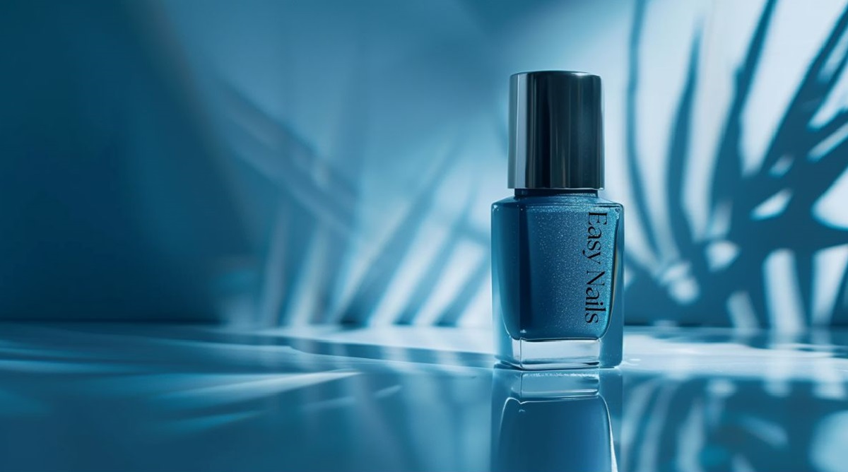 Niebiesko Szary Lakier Hybrydowy Do Paznokci Nowoczesna Elegancja W Chłodnym Tonie